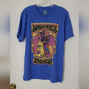 Unknown Mortal Orchestra T-shirt Mens Large Blue Concert Graphic Band Tee